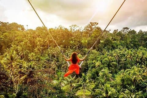 Experiencia de swing en Bali y recorrido por Ubud