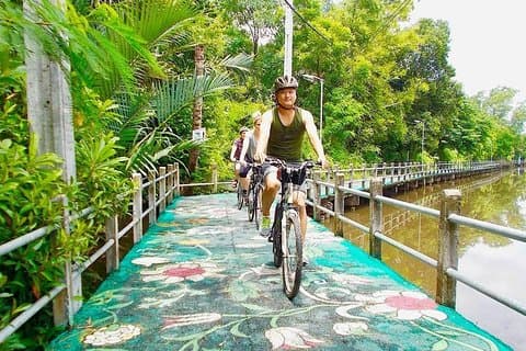Bangkok's Green Lung Jungle Cycling Adventure Tour