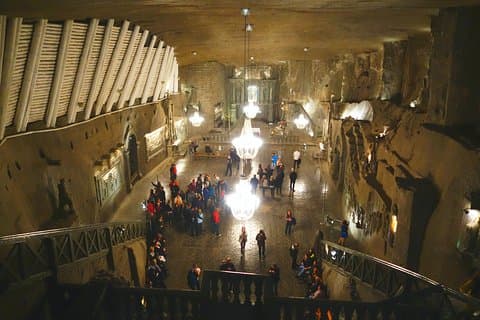 De Cracovie : Transfert de groupe de la mine de sel de Wieliczka et options de visite