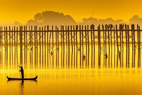 U Bein Bridge Sunset Cycling Day Tour from Mandalay
