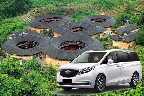 X門市とTianluokeng Tulou Cluster間のプライベート送迎