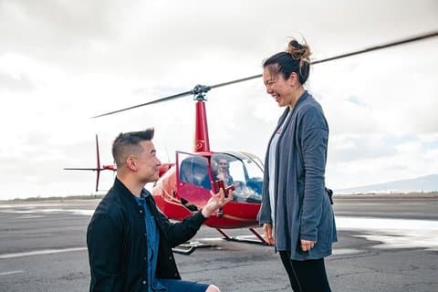 Marry Me Banner Flyover - helikopter förslag flygning