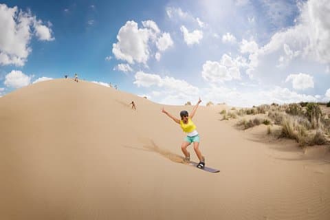 Tour di un'intera giornata in sandboard e quad da Cape Town