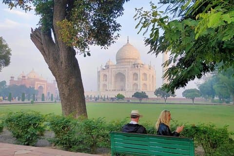 Taj Mahal-tur under solopgang