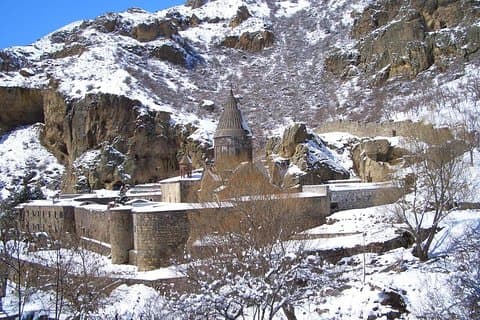 Daily winter jeep tour to Garni gorge and Geghard Monastery