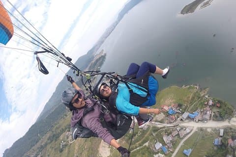 Paragliden bij Sarangkot Pokhara