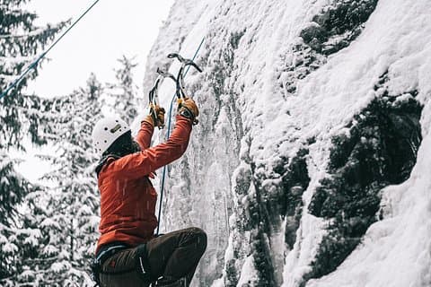 Escalada en hielo en Sälen