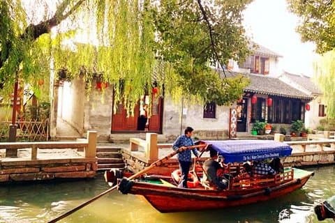 Zhouzhuang Water Town privat tur fra Suzhou med lunsj eller middag