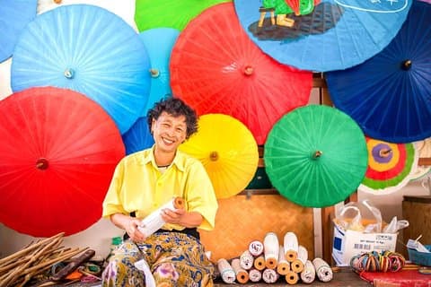 San Kamphaeng Handicraft Trail : Visite des artisans et ateliers locaux