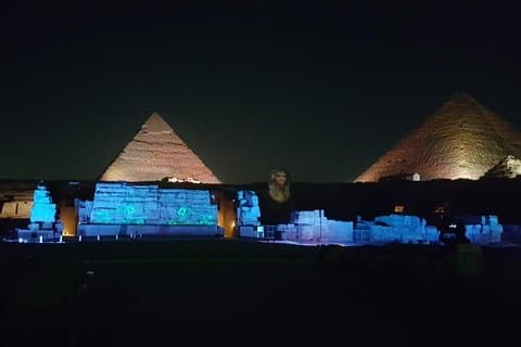 Spectacle son et lumière des pyramides de Gizeh avec transferts