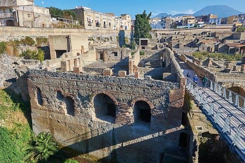 Guidet dagstur i Pompeji og Herculaneum med let frokost