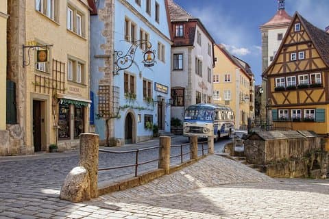 Viaje romántico por carretera de Weikersheim a Rothenburg/Tauber (DOMINGO)