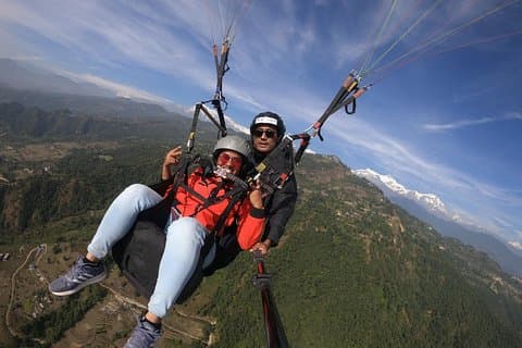 Tour privato guidato di parapendio di Pokhara