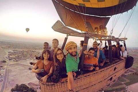 Passeio de balão de ar quente em Luxor Egito com transferências incluídas