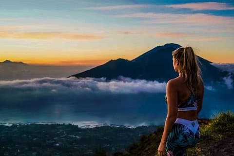 Randonnée au mont Batur et source chaude