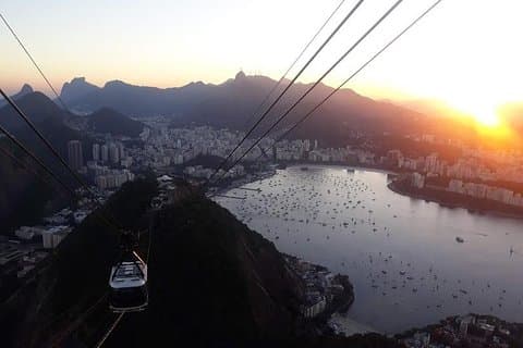 Cristo o Redentor, Selarón Passos e o pôr do sol em Sugarloaf