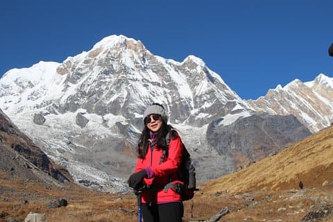 Caminhada no acampamento base de Annapurna