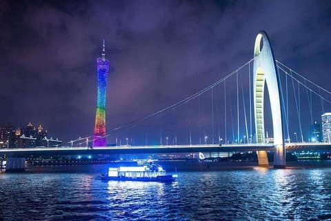 Guangzhou Pearl River Night Cruise Layover Tour Enjoy Beautiful Canton Tower