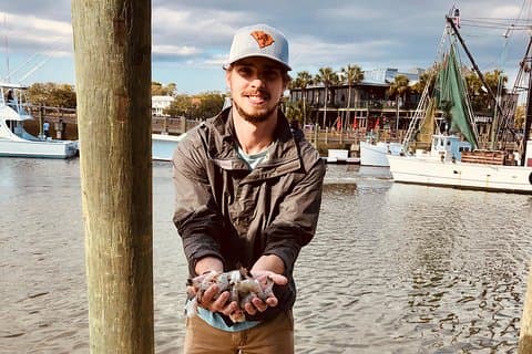 Scener av Shem Creek historie og reker tur
