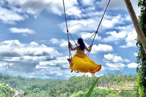 Ubud Hype: Jungle Swing, Bird Nest, Ayung River Rafting met Transport & Lunch