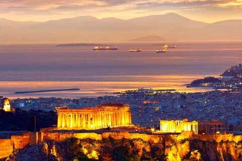 Pireaus port to Athens center