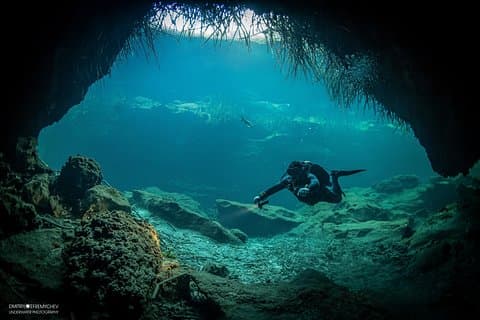 Ontdek duiken in Casa cenote van Riviera Maya