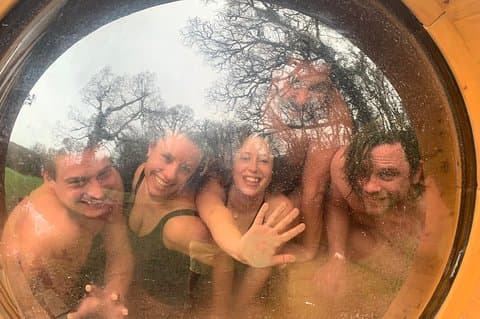 Forest Wood Fired Sauna & Cold Water River Swim