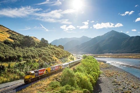 2-daagse TranzAlpine trein & gletsjers: Christchurch naar Queenstown
