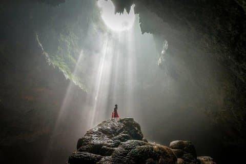 1 dag Yogyakarta Tour Jomblang hule og Pindul Cave tubing