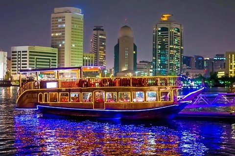 Dubai City Tour + Dhow Cruise Canal with Transfer