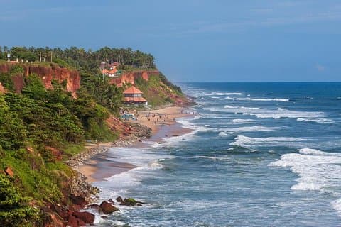 Varkala beach day trip from Trivandrum/Kovalam