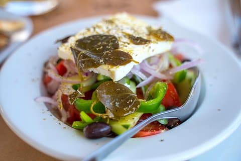 Traditionella smaker av Santorini - mattur