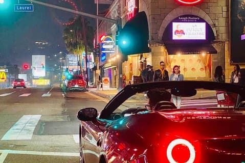20 - Minuten Tour : Hollywood Blvd zum Sonnenuntergang Blvd in einem Ferrari