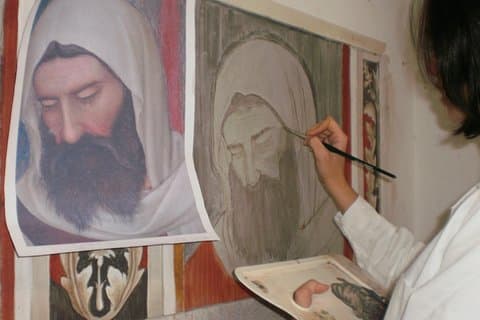Cours de peinture de fresques à Florence