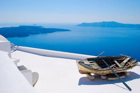 Traditionell bytur på Santorini