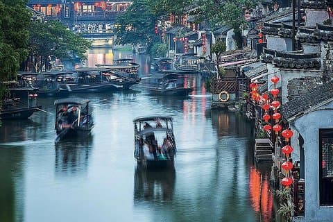 Hangzhou Privat Transfer till Shanghai med stop-over på Xitang Water Town