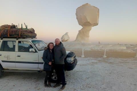 Privat Vit öken och Bahariya oas 2 dagar med camping