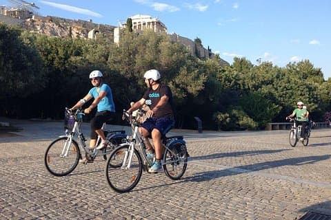 Destaques do pôr do sol no eBike Tour