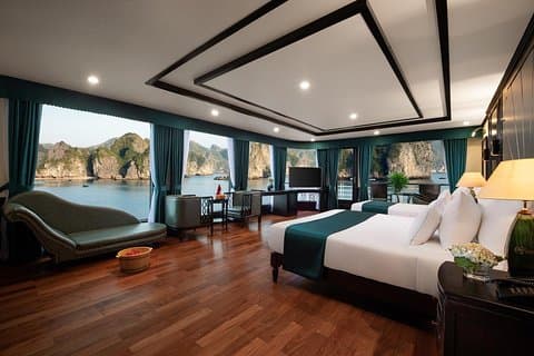 Top Tier : Ha Long Bay Cruise 5 - Übernachtung mit Stern, Balkon Hütte - 2D1N