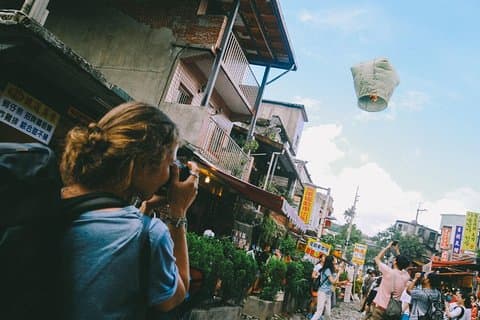 Halbtägige private Tour zu Jiufen, Shifen Wasserfall und Pingxi Sky Lantern