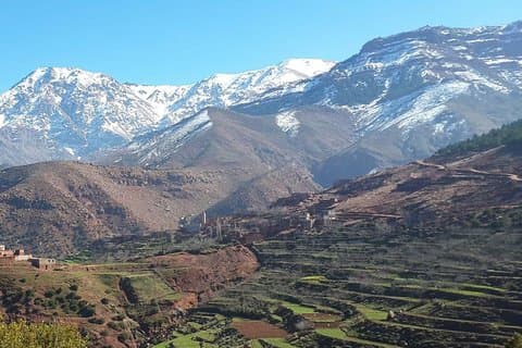 Viagem privada de 1 dia às cachoeiras Ourika pelas montanhas do Atlas saindo de Marrakech