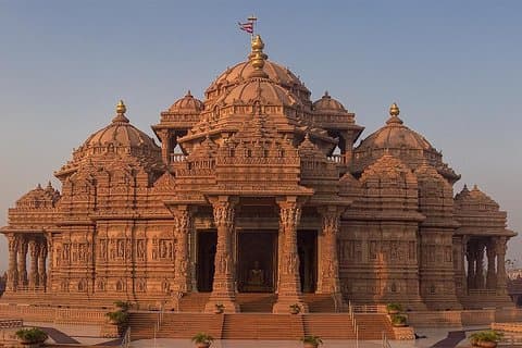 Privat aften tur til Akshardham Temple med lys og lyd show