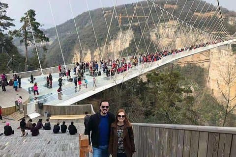 Excursion d'une journée à Zhangjiajie dans le Grand Canyon, le pont de verre, le lac Baofeng