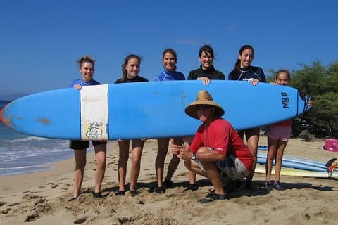 Maui Surf Instruction 101 en Kalama Beach en Kihei