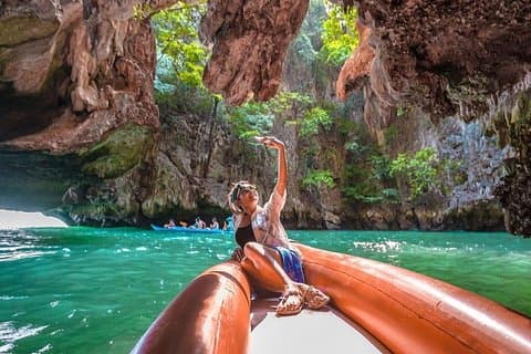 James Bond, Panak and Hong Island Trip + 2 Canoeing By Big Boat From Phuket