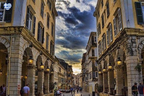 Corfu shopping i den gamle bydel
