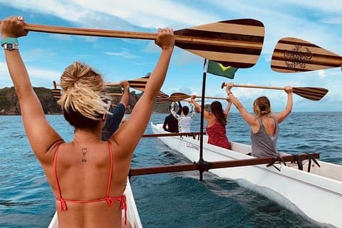 Canoë hawaïen à Fernando de Noronha