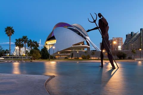 Visite à pied de la cité des arts et des sciences