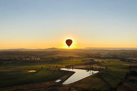 Hot Air Balloon Flight Brisbane with Vineyard Breakfast