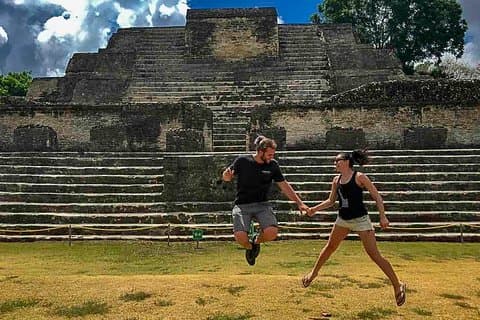 Visite privée : Altun Ha et tyrolienne au départ de San Pedro